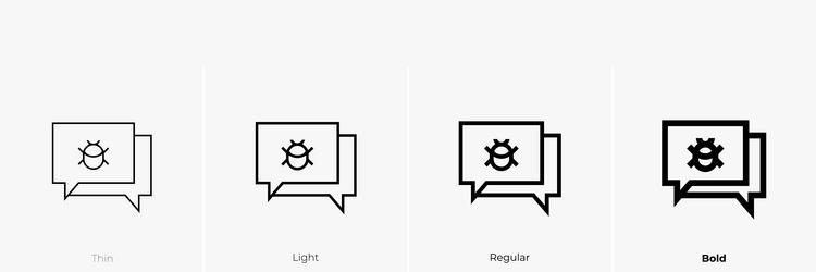 messages icon thin light regular and bold style vector image
