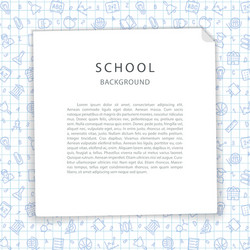 Squared Sheet Pattern - School Theme vector image
