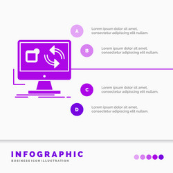 update app application install sync infographics vector
