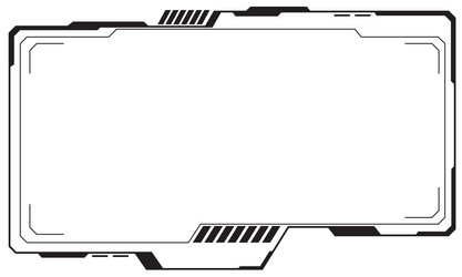 hud frames black user interface elements design vector image