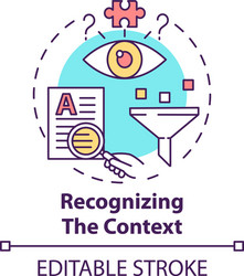 recognizing context concept icon vector image