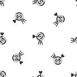 target with an arrow pattern seamless black vector image
