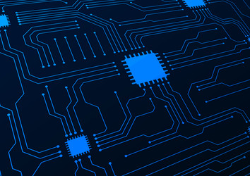 circuit technology background with hi-tech digital vector image