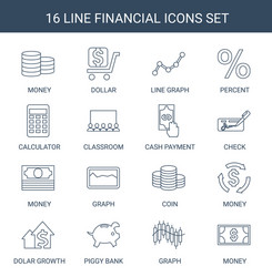 Financial icons vector