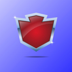 Graphic of shield with dots texture vector