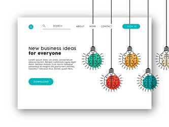 internet business web app landing page template vector image