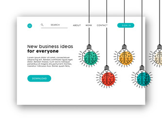 internet business web app landing page template vector