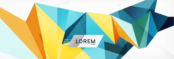mosaic triangular low poly style abstract vector image