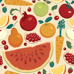 seamless pattern with various whole and sliced vector image