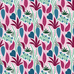 Seamless tough floral pattern vector