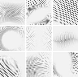 set of dotted abstract forms vector image