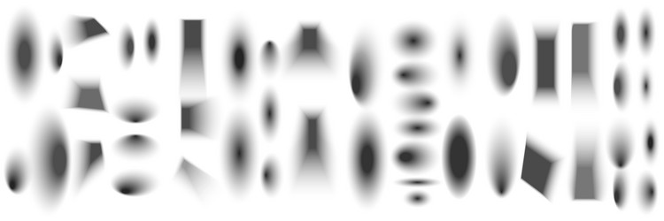 shadows isolated set of round and square shadow vector image