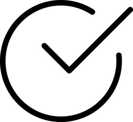 verification tick mark for digital certification vector image