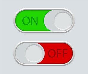 button off switch and enable icon toggle vector image