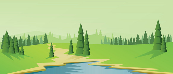 digital abstract background with pines vector image