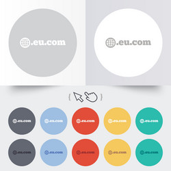 domain eucom sign icon internet subdomain vector image