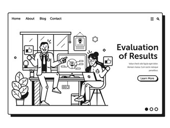 Job application form web page landing template vector