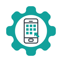 mobile app settings and configuration vector image