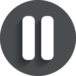 pause sign icon player navigation button vector image