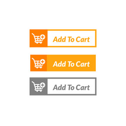 Simple design add to cart button online shop vector