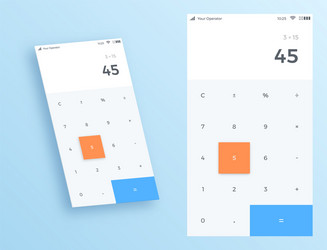 Smartphone Calculator App Interface vector image