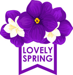 spring time icon of seasonal crocuses vector