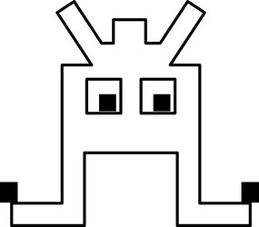 videogame pixel character icon image vector image
