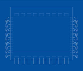 3d microchip rendering vector image