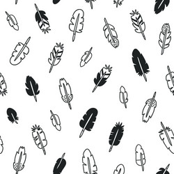 Black and white abstract curls pattern Royalty Free Vector