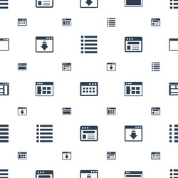 browser icons pattern seamless white background vector image
