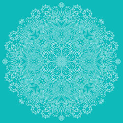 Circle ornament ornamental round lace vector