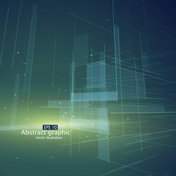 Dynamic Point & Line Background vector image
