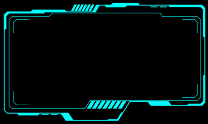 hud frames blue user interface elements design vector image