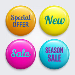 Set of badges as special offer new sale vector