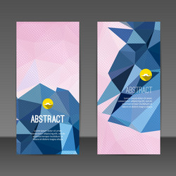 set of polygonal triangular colorful background vector image