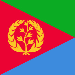 square flag of eritrea vector image
