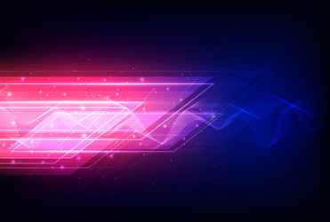 abstract technology lines flowing dynamic hi tech vector image