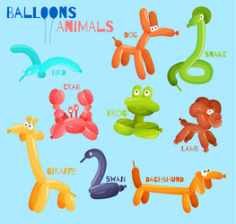 Swan Balloon Animals Vector Images 91