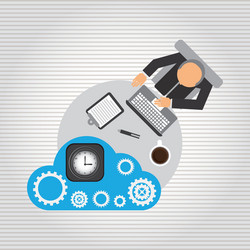 cloud computing design vector image