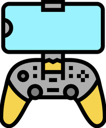 gamepad controller for phone color icon vector image