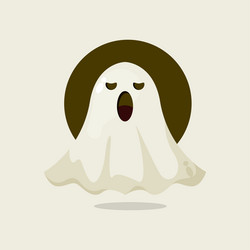 Halloween ghost icon cartoon vector