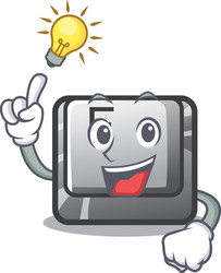 have an idea button f on a keyboard cartoon vector image