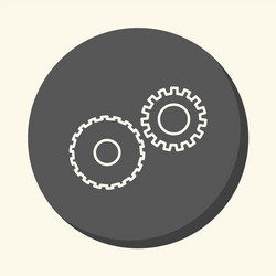 Mechanical gears symbolizing mechanics a circular vector