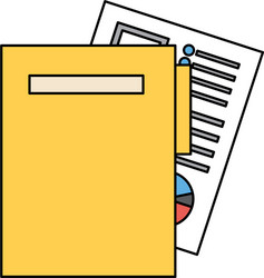 Office folder file on white background vector