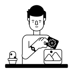 programmer vector image