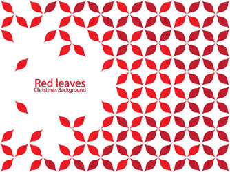 Red abstract leaves background vector