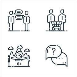 startup line icons linear set quality vector image