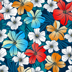 Vibrant Tropical Leaves Vector Image