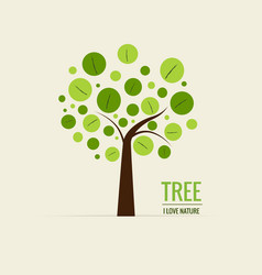 abstract tree ecology concept with background vector image