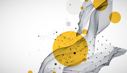 abstract wave is made in a frame style template vector image